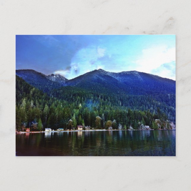 Lake Crescent Cabins Olympic National Postcard (Front)