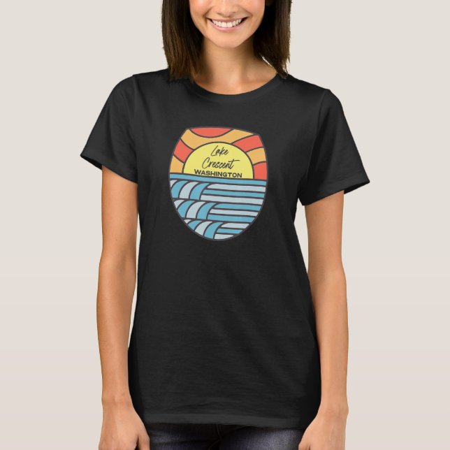 Lake Crescent Washington Wa Sunset Vacation Souven T-Shirt (Front)