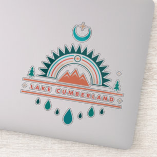 lake cumberland kentucky boho rainbow moon sticker