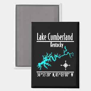 Lake Cumberland Kentucky Shoreline Map Coordinates Magnet