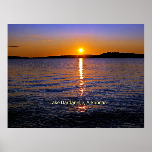 Lake Dardanelle, Arkansas sunset Poster (Front)