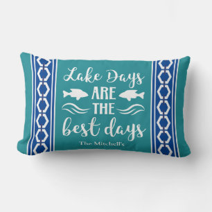 Lake Days Are The Best Days Nautical Boat Lumbar P Cushion