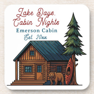 Lake Days, Cabin Nights Personlized Coaster