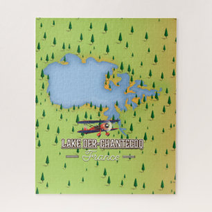 Lake Der-Chantecoq, france Lake Map Jigsaw Puzzle