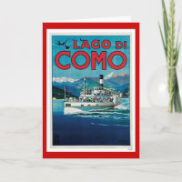 Lake di Como Vintage Italian Travel Poster