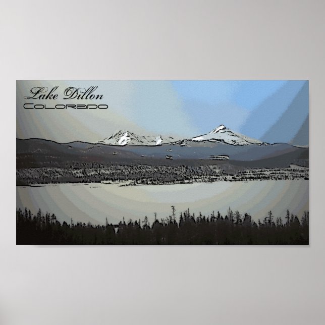 Lake Dillon Colorado scenic poster (Front)