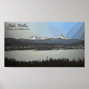 Lake Dillon Colorado scenic poster