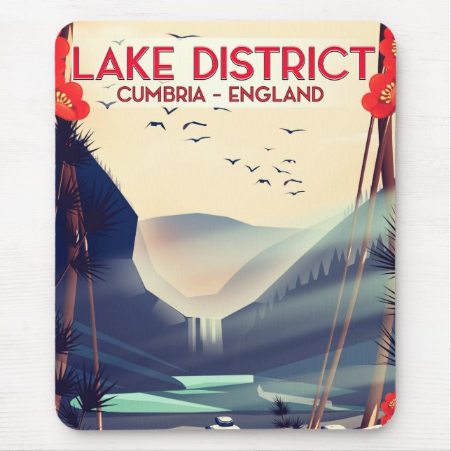 Lake District Cumbria Vacation poster Mouse Pad (Front)