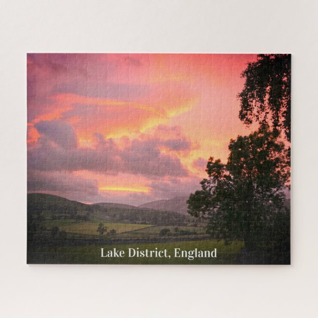 Lake District England Sunset Jigsaw Puzzle (Horizontal)