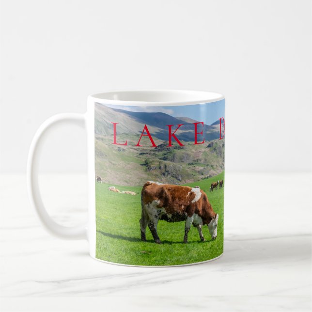 Lake District grazing cows view mug (Left)