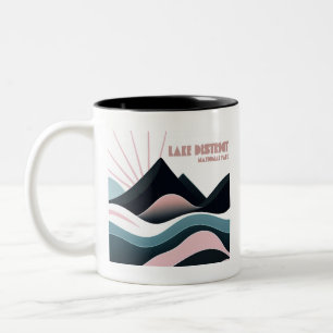 Lake District National Park Coloured Hills Two-Tone Coffee Mug