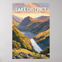 Lake District National Park Decorative Travel Art 
