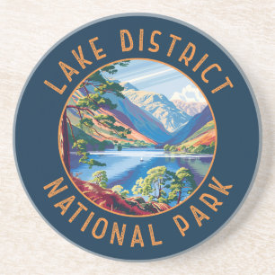 Lake District National Park England Distressed Coaster