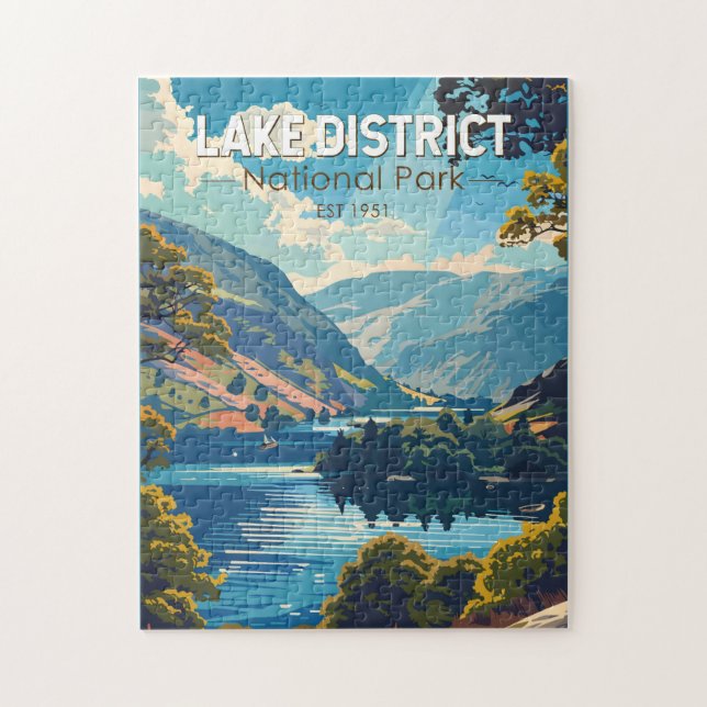 Lake District National Park England Travel Art Jigsaw Puzzle (Vertical)