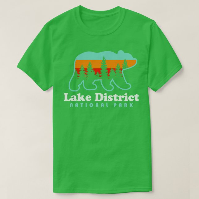 Lake District National Park England Wales Bear Ret T-Shirt (Design Front)