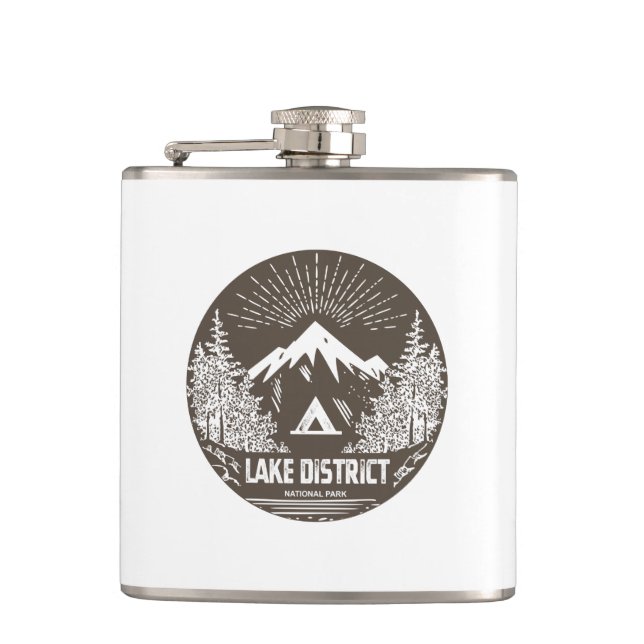 Lake District National Park Hip Flask (Front)