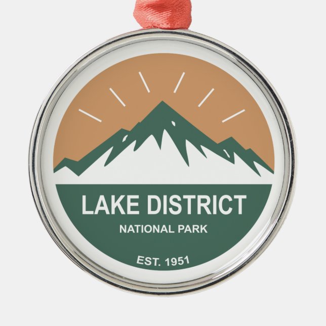 Lake District National Park Metal Ornament (Front)