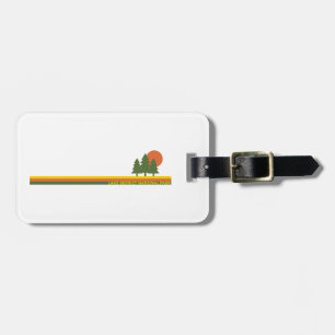 Lake District National Park Pine Trees Sun Luggage Tag