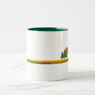 Lake District National Park Pine Trees Sun Two-Tone Coffee Mug
