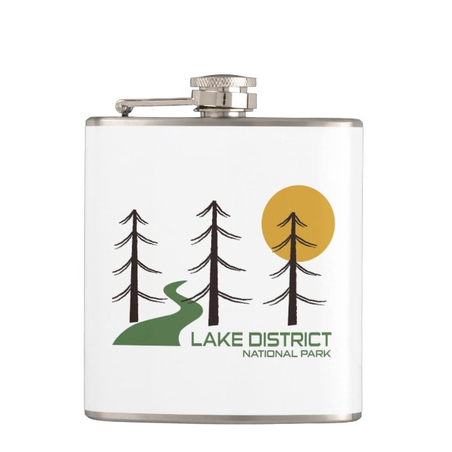 Lake District National Park Trail Hip Flask (Front)