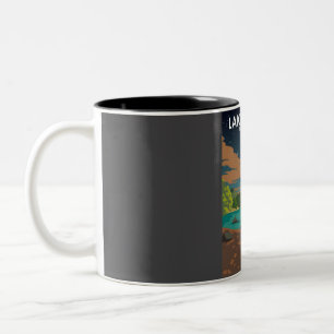 Lake District National Park Vintage Minimal Retro  Two-Tone Coffee Mug