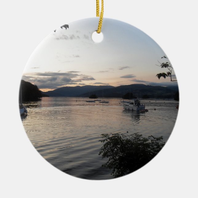 Lake District Windermere Lake Ceramic Ornament (Front)
