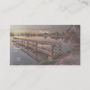 Lake Dock at Sunrise Business Card