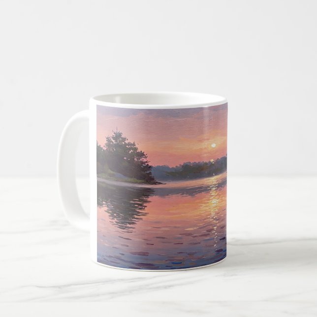 Lake During Dusk Coffee Mug (Front Left)