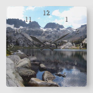 Lake Ediza, Inyo National Forest, CA Square Wall Clock