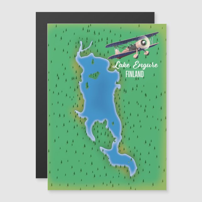 Lake Engure Finland map (Front/Back)