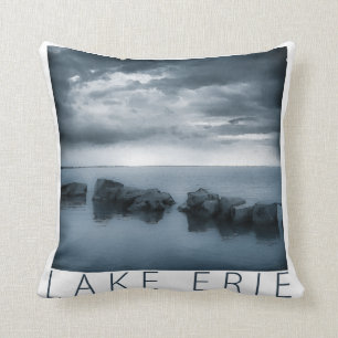 Lake Erie - Clouds and Rocks Cushion