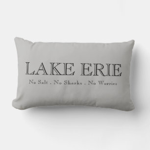 Lake Erie, Great Lake humour, no sharks, no salt, Lumbar Cushion