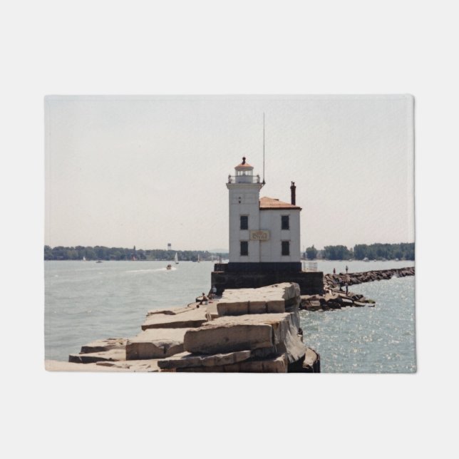 Lake Erie Lighthouse Doormat (Front)