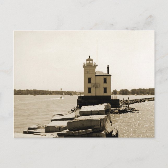 Lake Erie Lighthouse Postcard (Front)