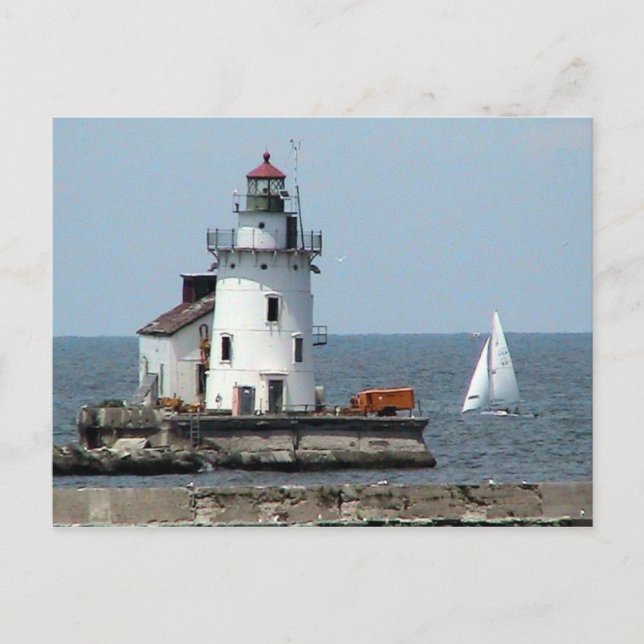 Lake Erie Lighthouse Summer Postcard (Front)