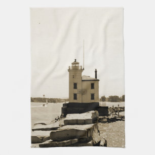 Lake Erie Lighthouse Tea Towel