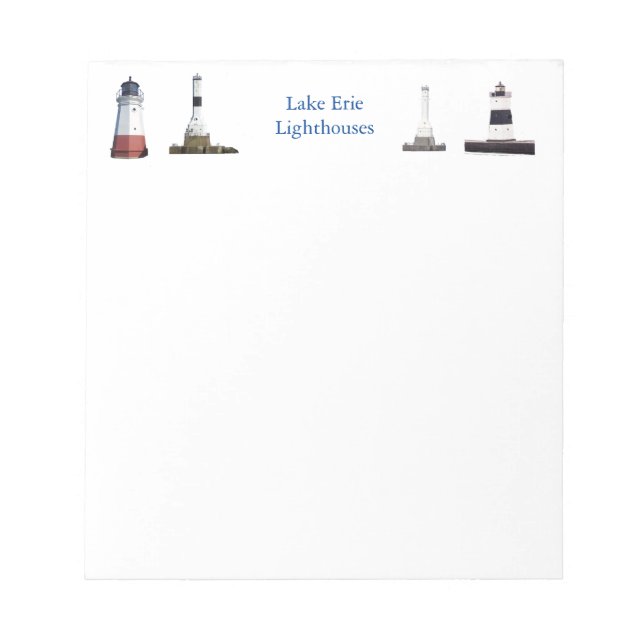 Lake Erie Lighthouses notepad (Front)