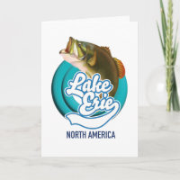 Lake Erie North America fishing logo