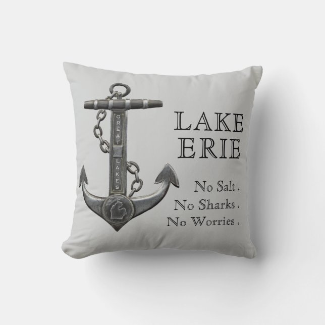 Lake Erie Patriotic American flag anchor pirate  Cushion (Front)