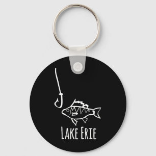 Lake Erie Pennysylvania Fishing Fish Hook Perch Tr Key Ring