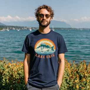 Lake Erie Perch Fishing Sunrise to Sunset T-Shirt