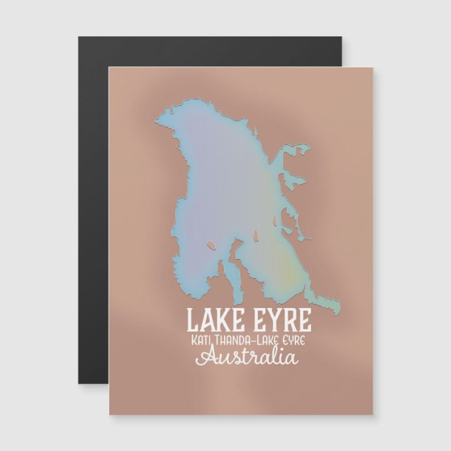 Lake Eyre Australia map poster (Front/Back)