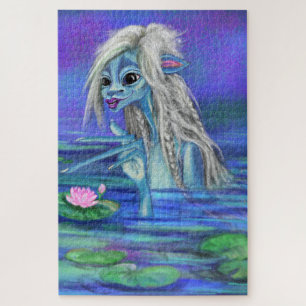 Lake Fairy and Water Lilies Puzzle Painting