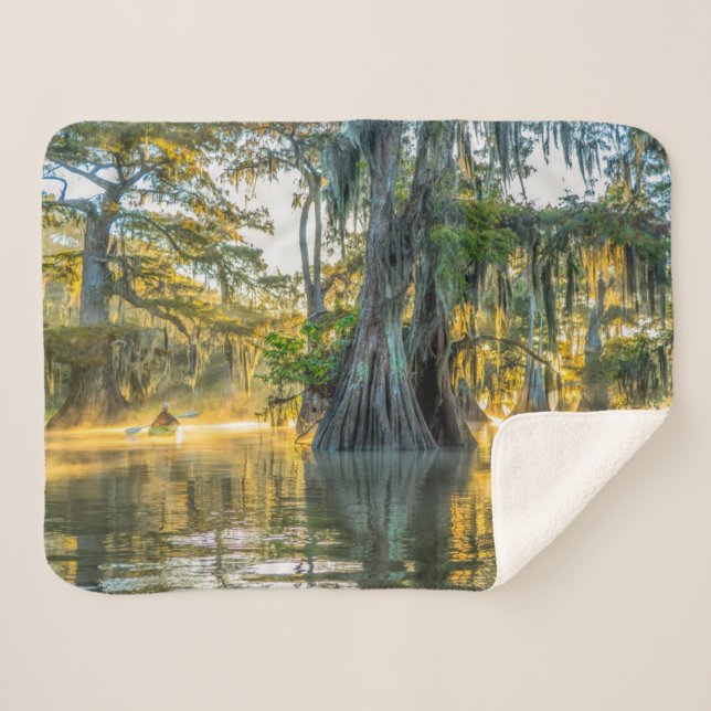 Lake Fausse Pointe State Park Sherpa Blanket (Front (Horizontal))