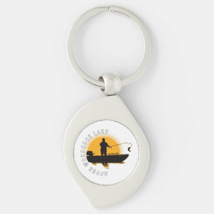 Lake Fishing Michigan Key Ring