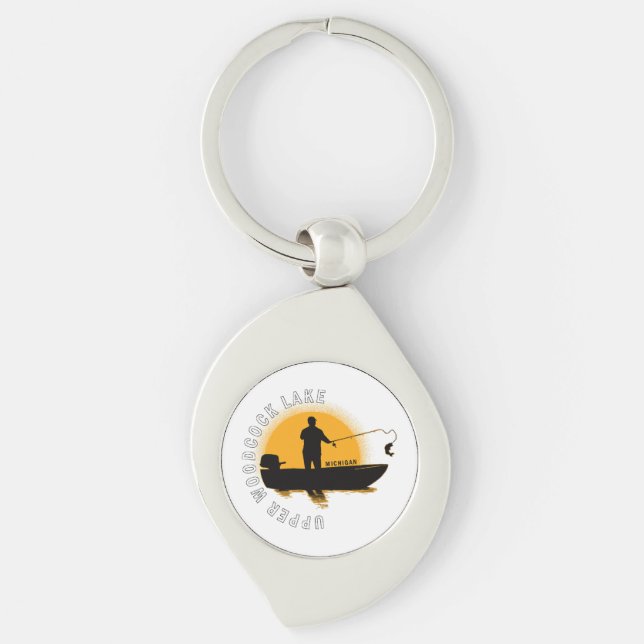  Lake Fishing Michigan Key Ring (Front)