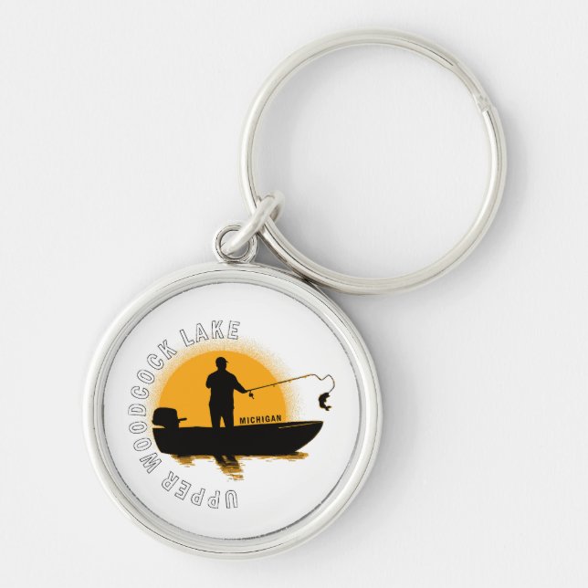  Lake Fishing Michigan Key Ring (Front)