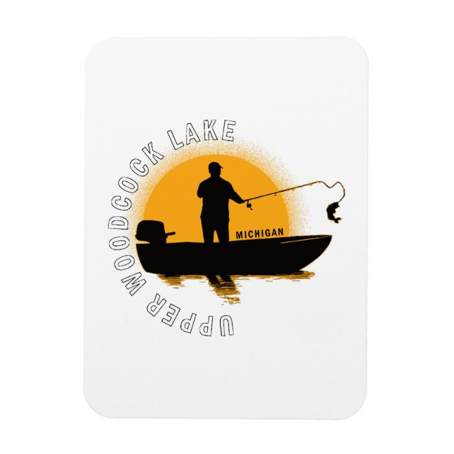  Lake Fishing Michigan Magnet (Vertical)