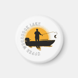 Lake Fishing Michigan Magnet