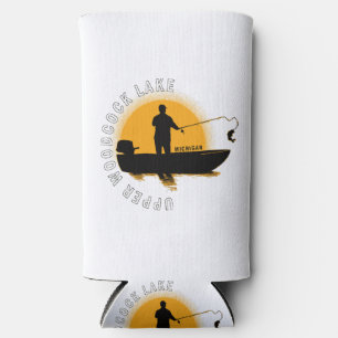 Lake Fishing Michigan Seltzer Can Cooler